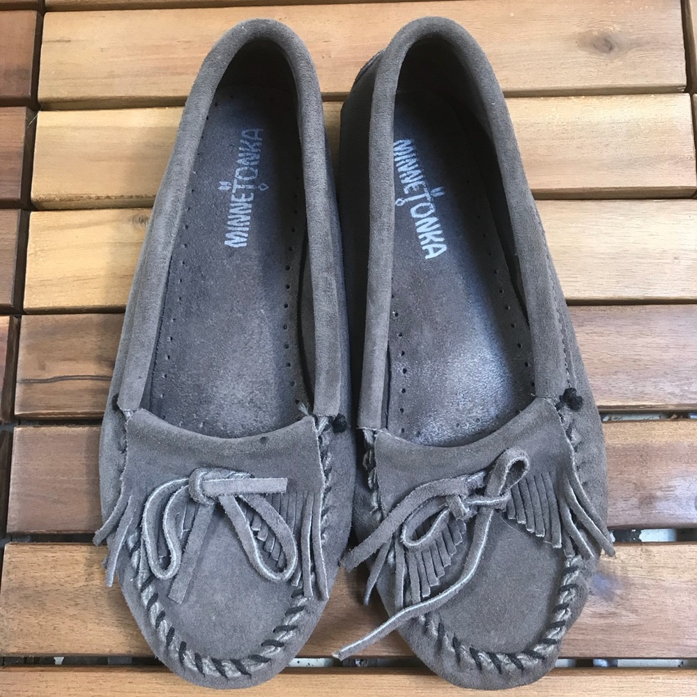 Minnetonka gray moccasins